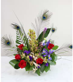 The Peacock Bouquet. An arrangement by Ava's Rainflorist.