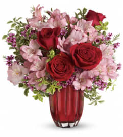 Heart's Treasure Bouquet by Teleflora. An arrangement by Devine Orchid.