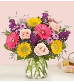 The Garden Sensation Bouquet. An arrangement by Sicola's Florist.