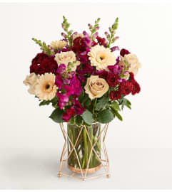 The Burgundy Bliss™ Bouquet. An arrangement by Flowers of Charlotte.
