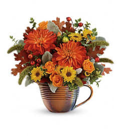 Teleflora's Autumn Sunrise Bouquet. An arrangement by Pompano Beach Floral.
