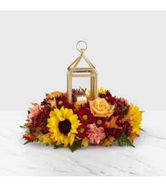 FTD's Giving Thanks Lantern™Centerpice. An arrangement by Eve's Baskets and More LLC.
