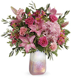 Teleflora's Blushing Gemstone Bouquet. An arrangement by Pompano Beach Floral.
