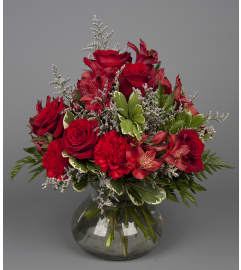 Rosie Red. An arrangement by Forked River Florist.