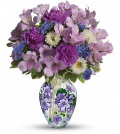 Teleflora's Sweet Violet Bouquet. An arrangement by Devine Orchid.