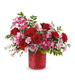 The Teleflora's Be Dazzled Bouquet. An arrangement by Marivel's Florist and Gifts.