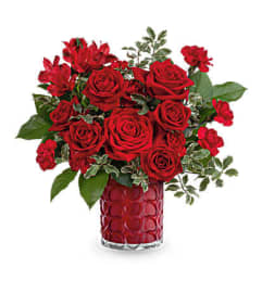 The Teleflora's Radiant Hearts Bouquet. An arrangement by Margaret's Florist.