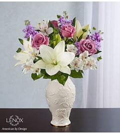 Loving Blooms™ Lenox® Lavender and White. An arrangement by Blessing and Blooms Florist.