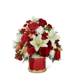 The FTD® Happiest Holidays™ Bouquet 2015. An arrangement by Sandy's Florist.