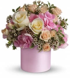 Teleflora's Blushing Beauty. An arrangement by Pompano Beach Floral.