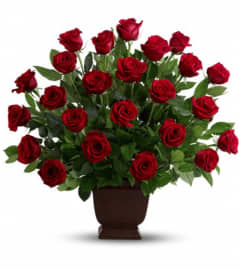 Teleflora's Rose Tribute. An arrangement by Wasaga Flowers.