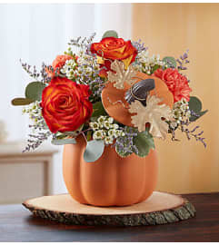 Pumpkin Petals™. An arrangement by Susana's Flowers.
