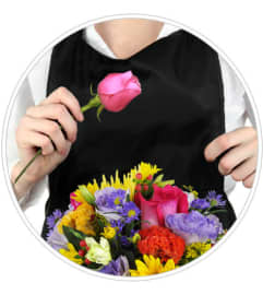 Florist's Choice for Birthday. An arrangement by Abundant Flowers and Gift Shoppe.