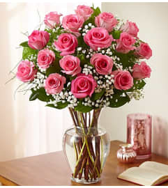 Rose Elegance™ Premium Pink Roses - 1 Dozen. An arrangement by Graceland Florist.