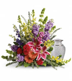 Shades Of Faith. An arrangement by Wasaga Flowers.