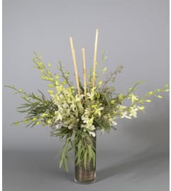 Country Arts Modern Orchid Vase. An arrangement by Country Arts In Flowers.