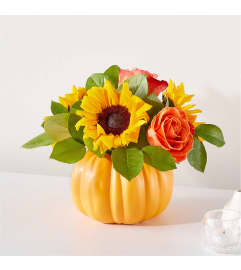 The Pumpkin Dream Bouquet. An arrangement by Country Cousins Flower Shop.