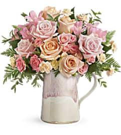 Artisanal Blush Bouquet. An arrangement by Marivel's Florist and Gifts.