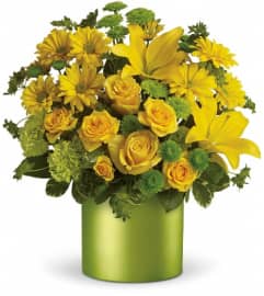 Teleflora's Say It With Sunshine. An arrangement by Pompano Beach Floral.