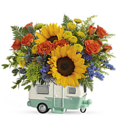 Teleflora's Retro Road Tripper Bouquet. An arrangement by GardeLina Flowers.