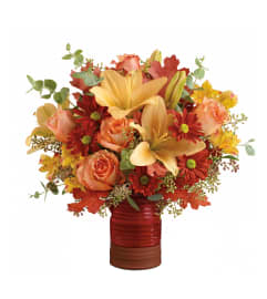 Teleflora's Harvest Crock Bouquet. An arrangement by Fabulous Flowers.