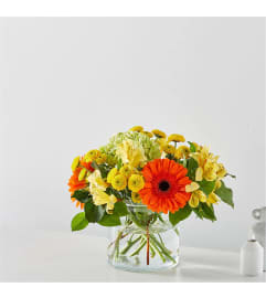 The Autumn Sunshine Bouquet. An arrangement by Country Cousins Flower Shop.