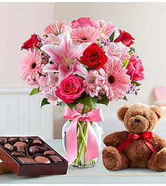 Valentine Surprise™. An arrangement by Blessing and Blooms Florist.