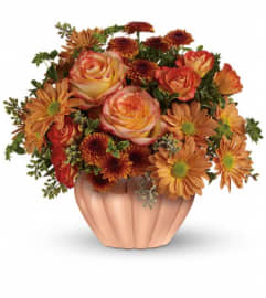 Teleflora's Joyful Hearth Bouquet. An arrangement by Pompano Beach Floral.
