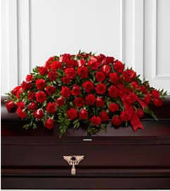 Dearly Cared For Casket Spray. An arrangement by Fine's Flowers. Dearly Cared For Casket Spray. An arrangement by Fine's Flowers.