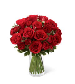 The FTD® Red Romance™ Rose Bouquet. An arrangement by Cal's Grower Direct.