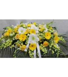 Reflections of Love Casket Cover. An arrangement by Clark's House of Flowers.