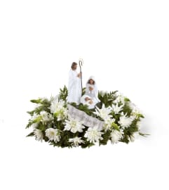 DaySpring® God's Gift of Love™ Centerpiece by FTD® 2017. An arrangement by Sandy's Florist.