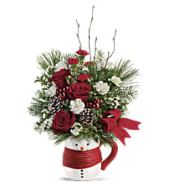 Send a Hug Festive Friend Bouquet by Teleflora. An arrangement by Pompano Beach Floral.
