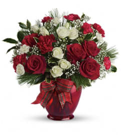 Holiday Splendor. An arrangement by Sunrise Greenery.