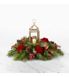 The FTD® I’ll be Home for Christmas™ Centerpiece. An arrangement by Royal Louis Florist.