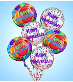 Air-Rangement® - Anniversary Mylar Balloons. An arrangement by Blessing and Blooms Florist.
