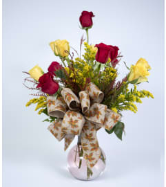 Falling Leaf. An arrangement by Moreno Valley Flower Box.
