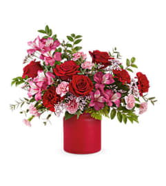 The Teleflora's Be Mine Always Bouquet. An arrangement by Marivel's Florist and Gifts.