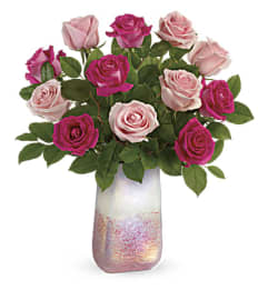 Teleflora's Rose Quartz Kisses Bouquet. An arrangement by Pompano Beach Floral.