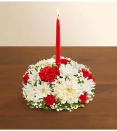 Deck the Halls™ Holiday Centerpiece. An arrangement by 1800flowers Encinitas.