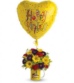Teleflora's Hooray for Birthday. An arrangement by Fort Lauderdale Florist.