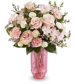 The Teleflora's Chérie Bloom Bouquet. An arrangement by Marivel's Florist and Gifts.