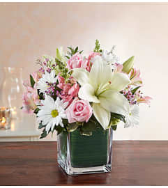 Healing Tears™ Pink and White. An arrangement by Blessing and Blooms Florist.