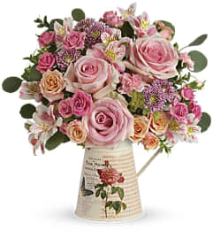 Teleflora's Vintage Chic Bouquet. An arrangement by Vivian Flowers.