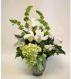 Green With Envy. An arrangement by Gary's Floral Gallery.