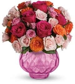 Teleflora's Sweet Fire Bouquet with Roses. An arrangement by Julia Flowers.