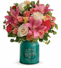 Teleflora's Country Skies Bouquet. An arrangement by Pompano Beach Floral.