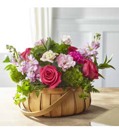 Radiance in Bloom Basket. An arrangement by Mt. Scott Flowers.