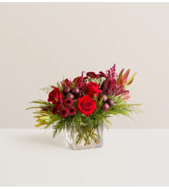 Crimson Carol™. An arrangement by Flowers of Jacksonville.