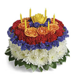 Your Wish Is Granted Cake Bouquet. An arrangement by Marivel's Florist and Gifts.